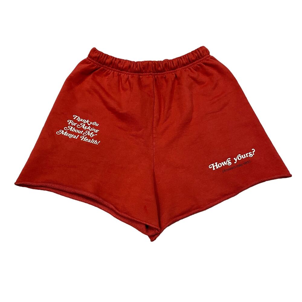 The Mayfair Group Mental Health Awareness Sweat Shorts Women's M/L Retro